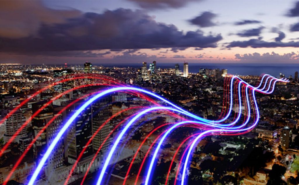 Abstract image of data transmission