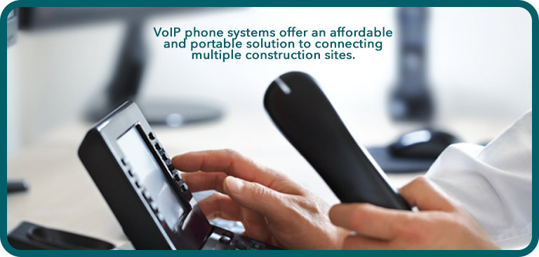 VoIP telephone handset used in company office