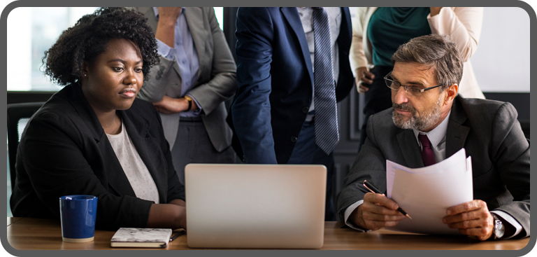 Lawyers holding a video conference call via a SiP trunking phone system