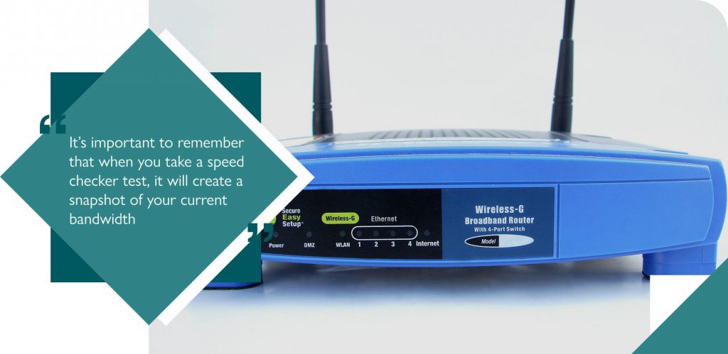 Blue wireless broadband router